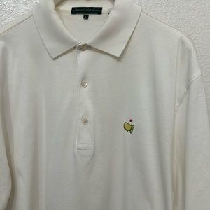 Vintage Augusta National White Golf Polo Shirt L Masters soft Pima cotton